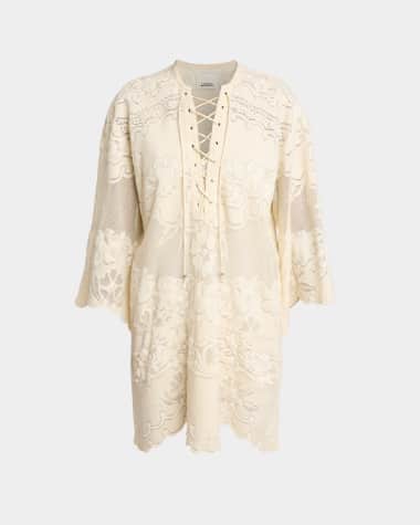 isabel marant lace up dress Diena Dress - Female - Ecru - Size 42