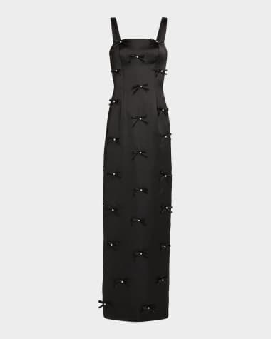 Black Bow Cocktail Dress | Neiman Marcus
