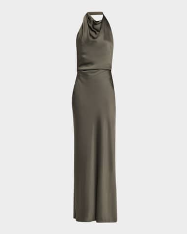 neiman marcus bridesmaid dresses Marchesa Notte Bridesmaid Boat-Neck Ruffle-Sleeve
