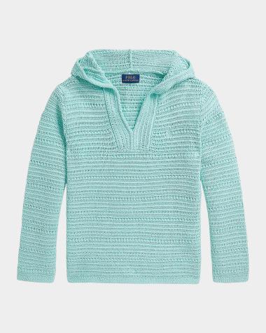 Polo Ralph Lauren Little Girl's & Girl's Hooded Cotton Sweater