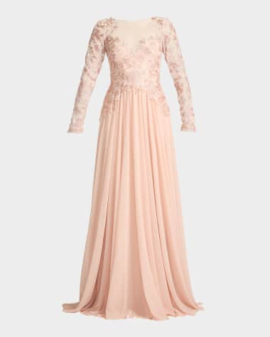 pink evening dress with sleeves LaDivine CD989 Prom Dress - Dark Mauve main image 1