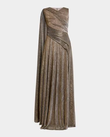 talbots long evening dresses Lace Trim Satin Midi Dress