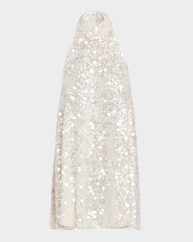 sachin and babi light blue dress Michelle Mason Backless halter-neck Tie Gown | White main image 0