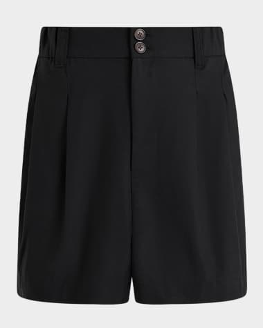 black dress shorts ladies Generic Fall Winter Women Shorts Office Ladies Shorts Wide Leg A-Line  Fashion High Waist Shorts Black S