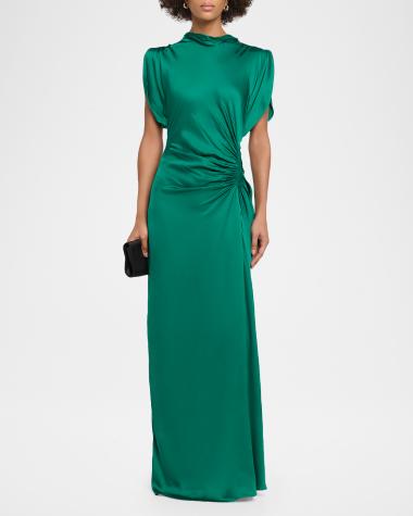 white open back long sleeve dress Lady Black Tie - Medindie - Lace Dress - Final Sale Color:Cerulean Blue Deep v neck linen RRZQZ367 very fitted at natural