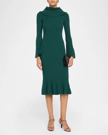 neiman marcus knit dresses Sweater Dress sequin prom dress green