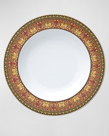 Versace Medusa Red Rim Soup Bowl