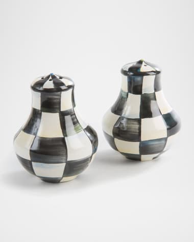 MacKenzie-Childs Courtly Check Enamel Salt & Pepper Shakers