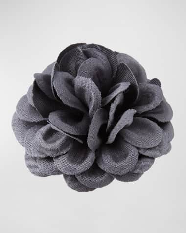 hook + Albert Satin Dahlia Flower Lapel Pin