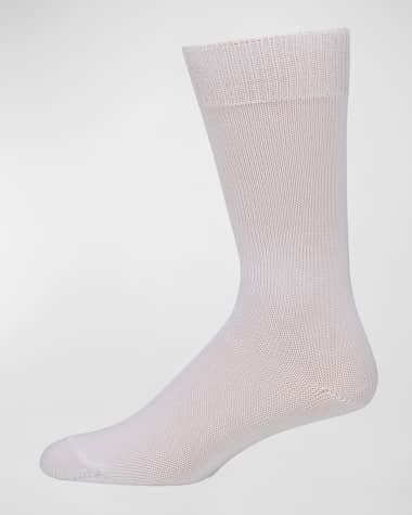 Neiman Marcus Men's Casual Cotton-Blend Knit Socks