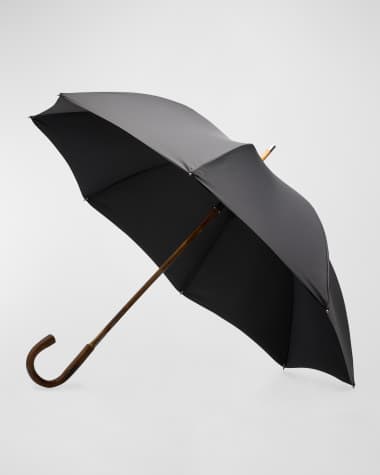 Davek Men's Savile Wood-Handle Umbrella