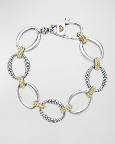 LAGOS Fluted Oval Caviar Link Bracelet