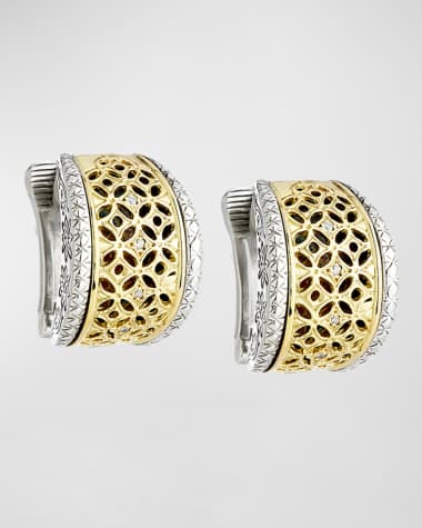 Konstantino Filigree Clip-On Hoop Earrings