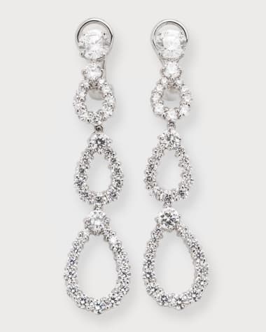 Fantasia by DeSerio Three-Tier Cubic Zirconia Earrings
