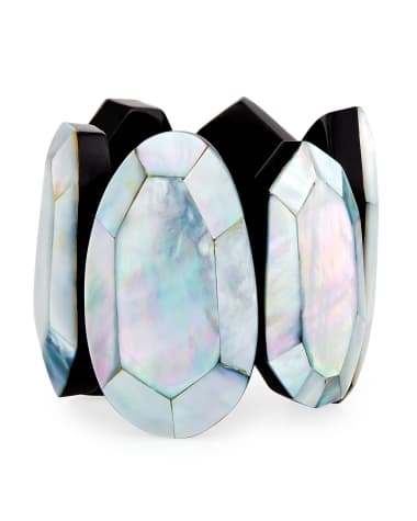 Viktoria Hayman Faceted Mother-of-Pearl Stretch Bracelet