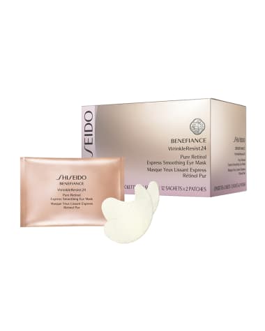 Shiseido Benefiance WrinkleResist24 Pure Retinol Express Smoothing Eye Masks, 12 Sets