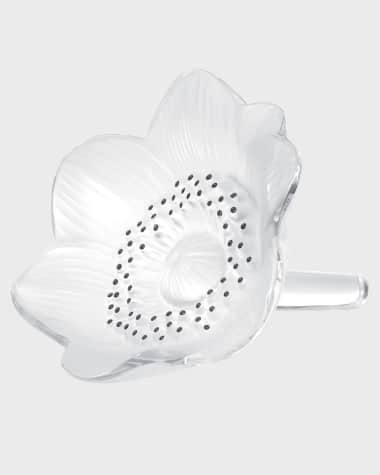 Lalique Anemone Flower Sculpture