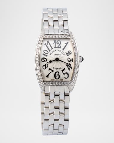 Franck Muller Ladies Curvex Stainless Steel Diamond Watch