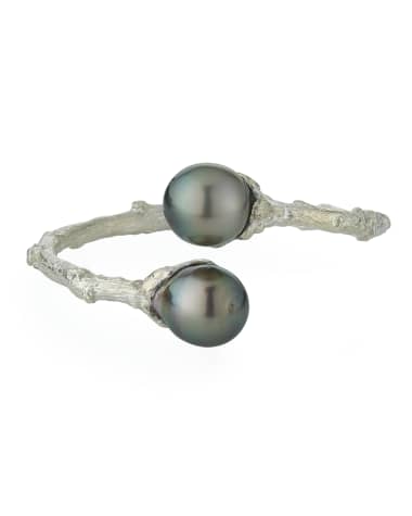 K Brunini Twig Bypass Tahitian Pearl Cuff