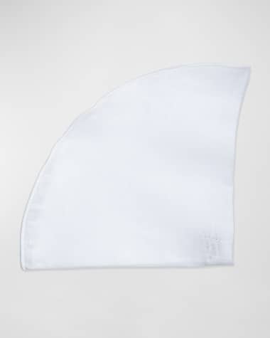 Edward Armah Solid Silk Pocket Circle, White