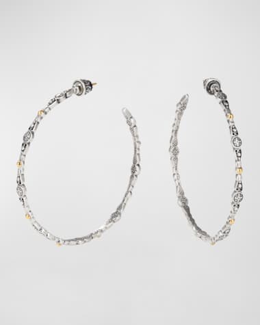 Konstantino SS & 18k Gold Large Hoop Earrings