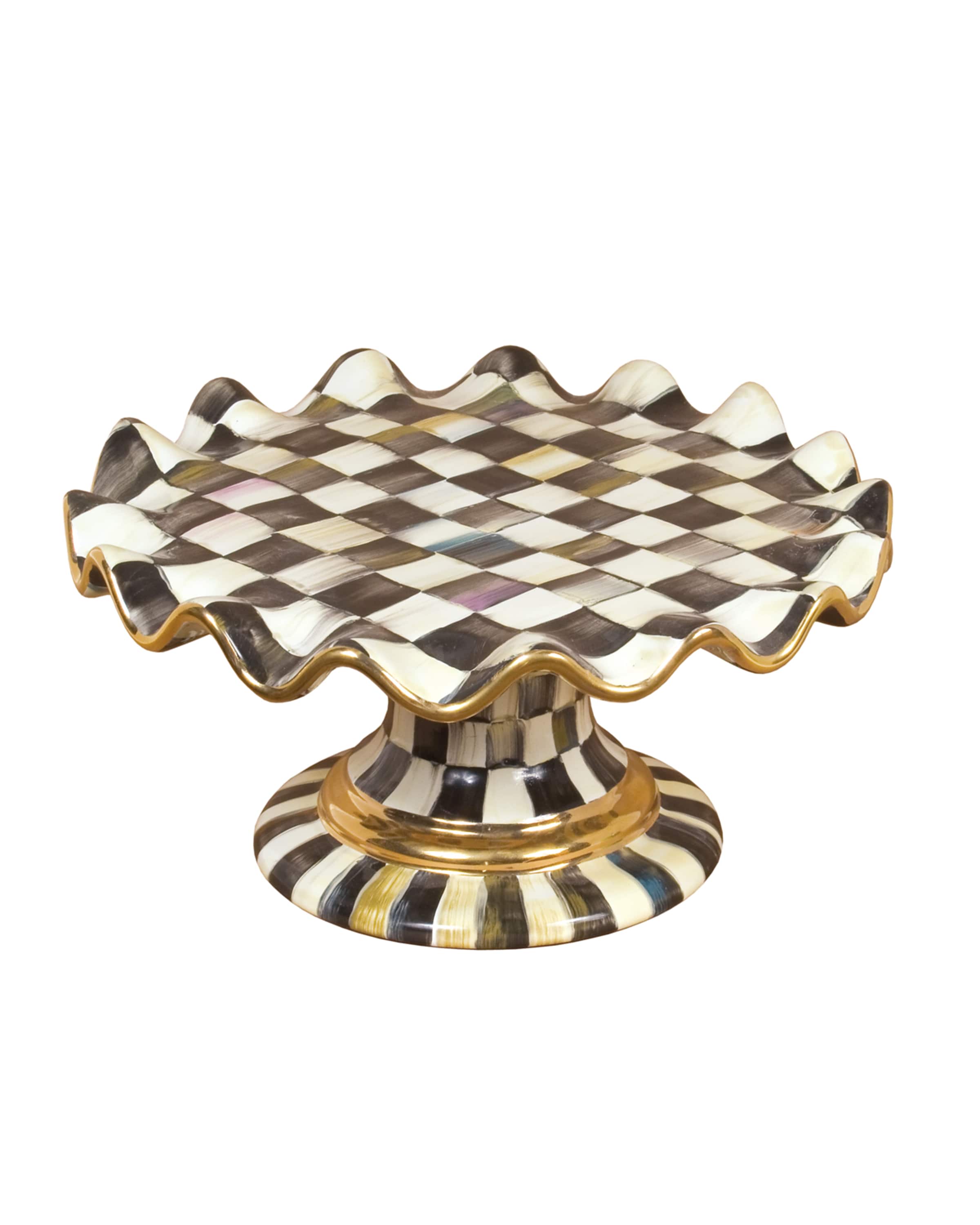 MacKenzie-Childs Courtly Check Cake Stand | Neiman Marcus