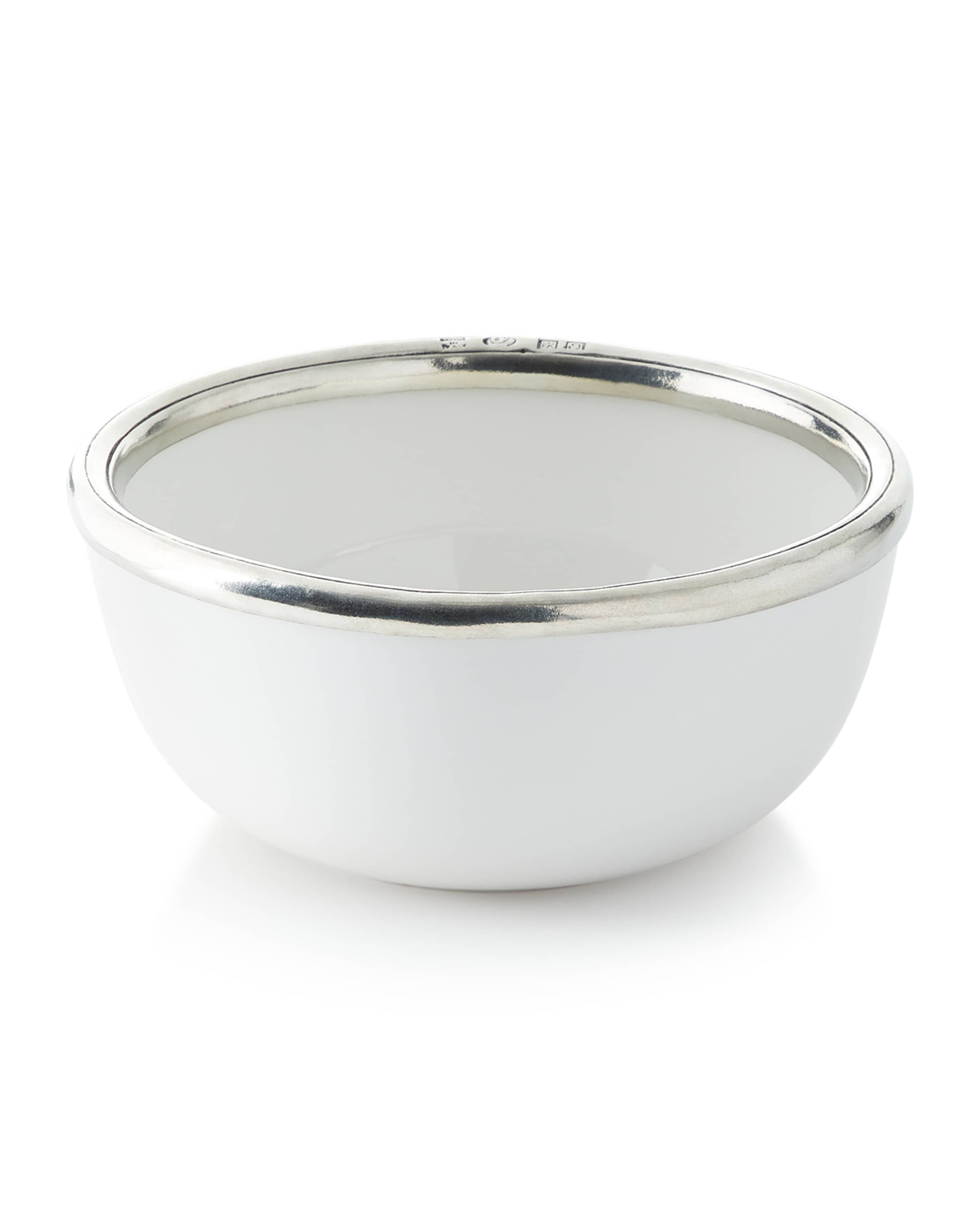 Neiman Marcus Pewter and Ceramic Cereal Bowl
