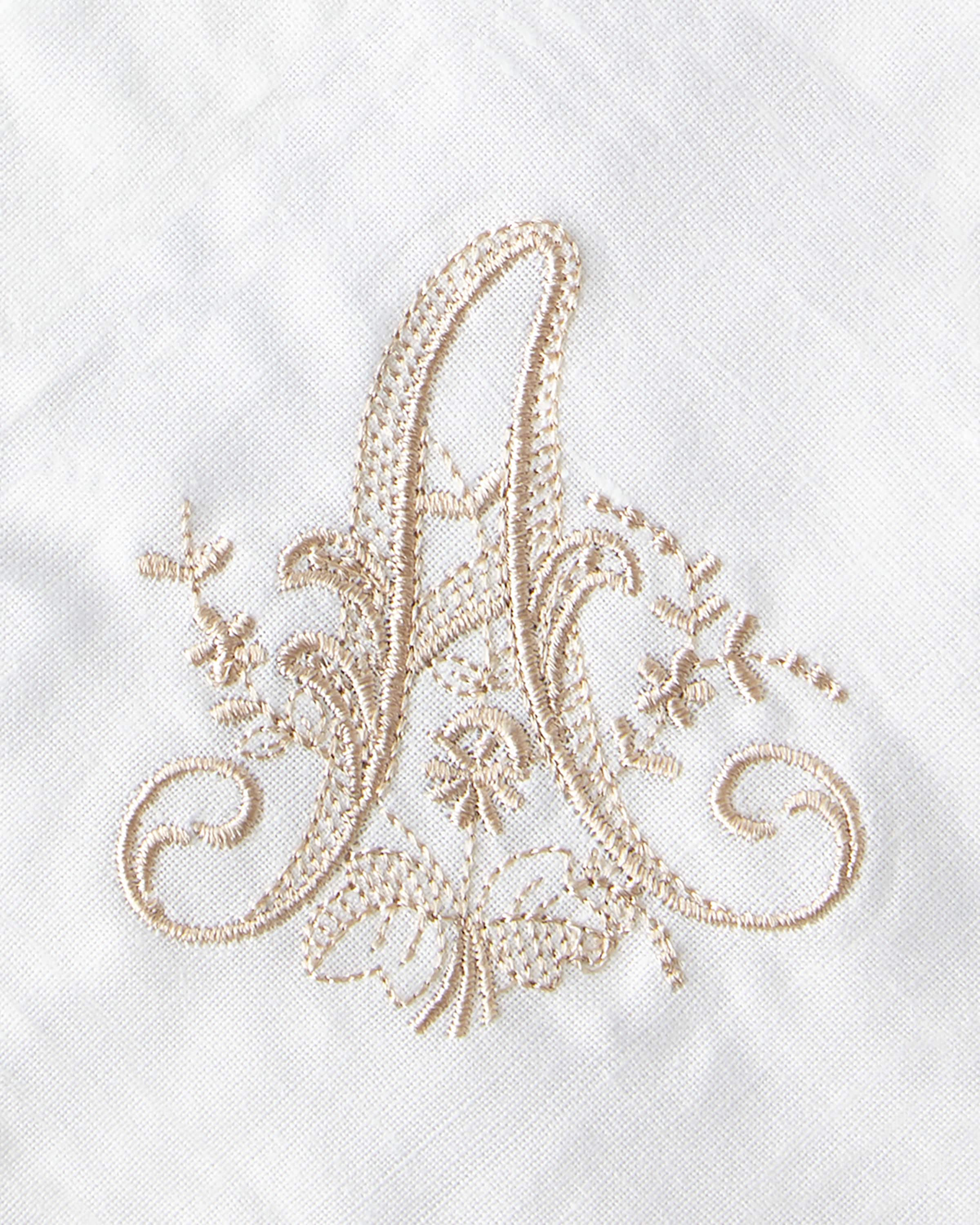 Boutross Imports Initial Monogrammed Dinner Napkins, Set of 4