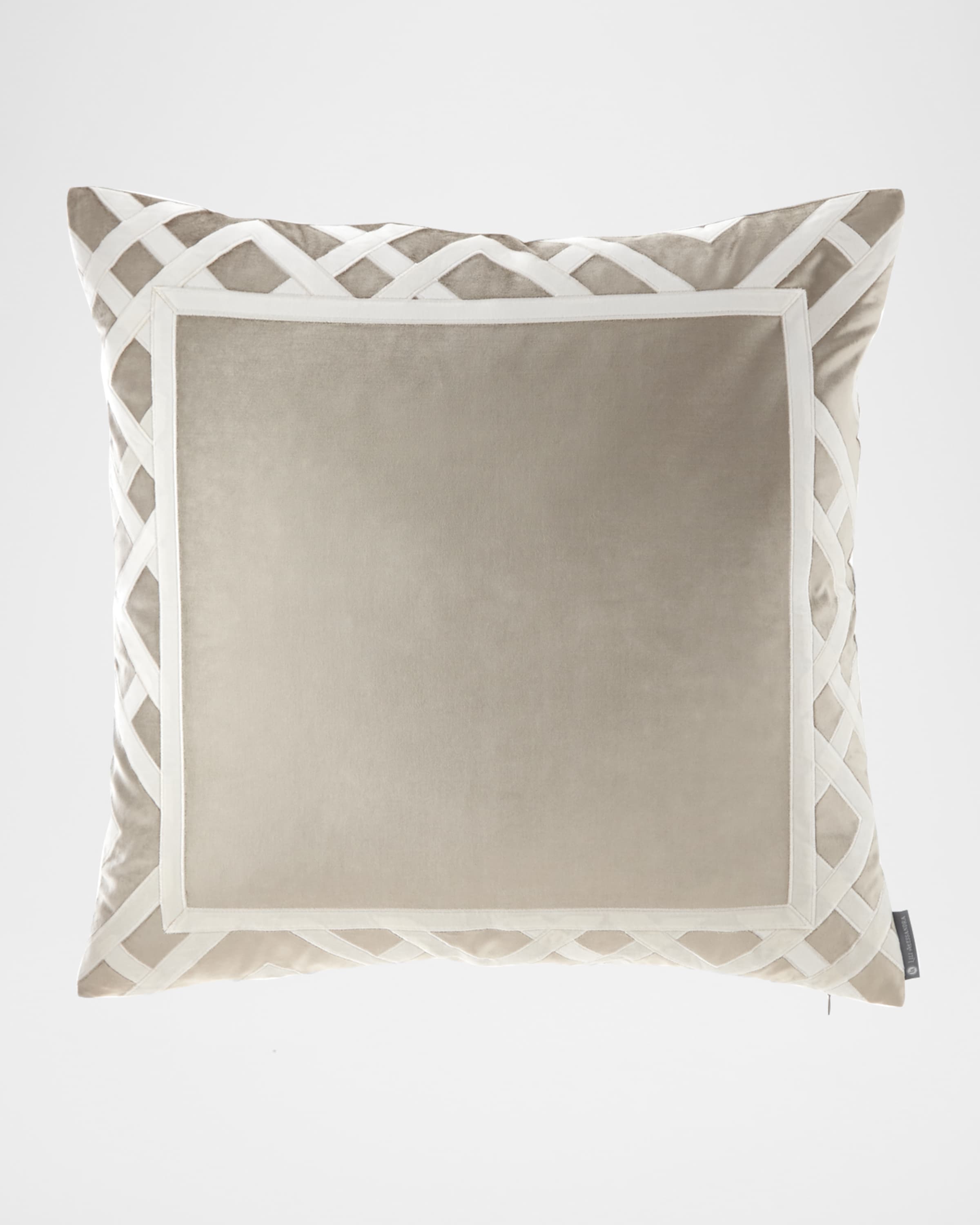 Lili Alessandra Carlo Fawn Velvet Pillow, 24"Sq.