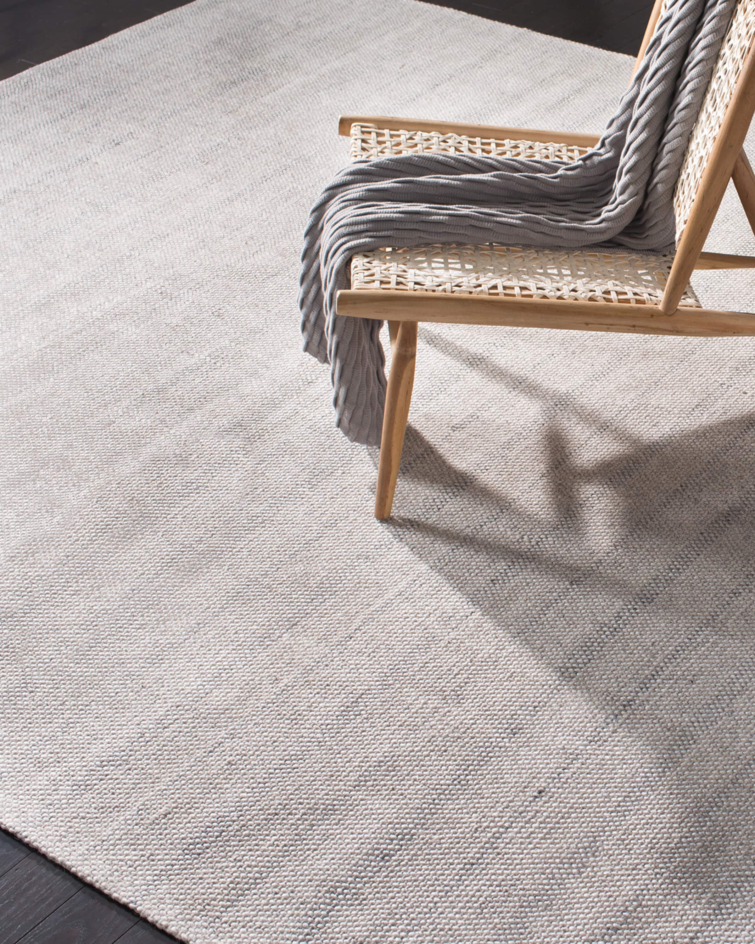 Lauren Ralph Lauren Miles Silver Stripe Flat Weave Rug, 8' x 10'