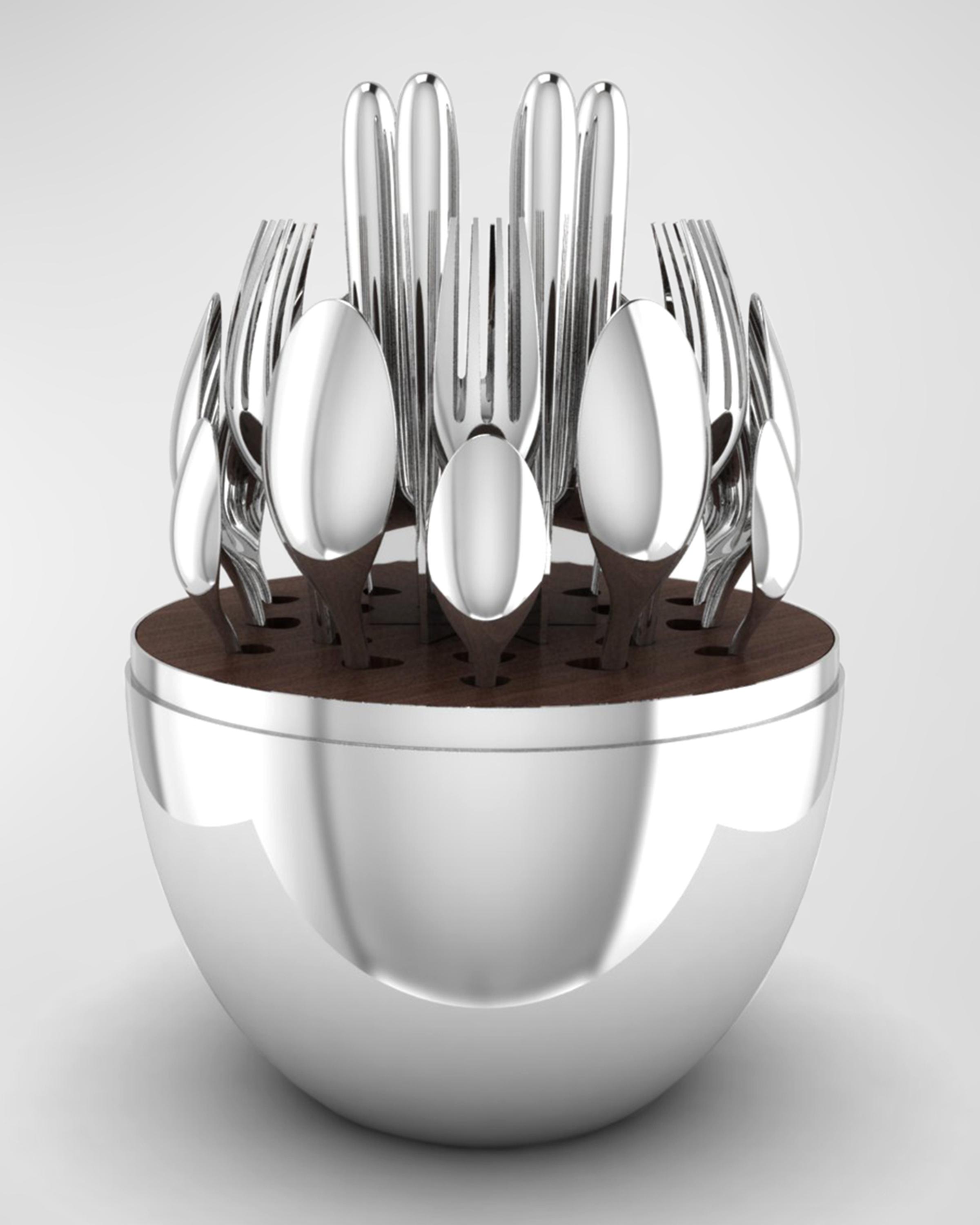 Christofle 24-Piece Mood Silver-Plated Flatware Service | Neiman