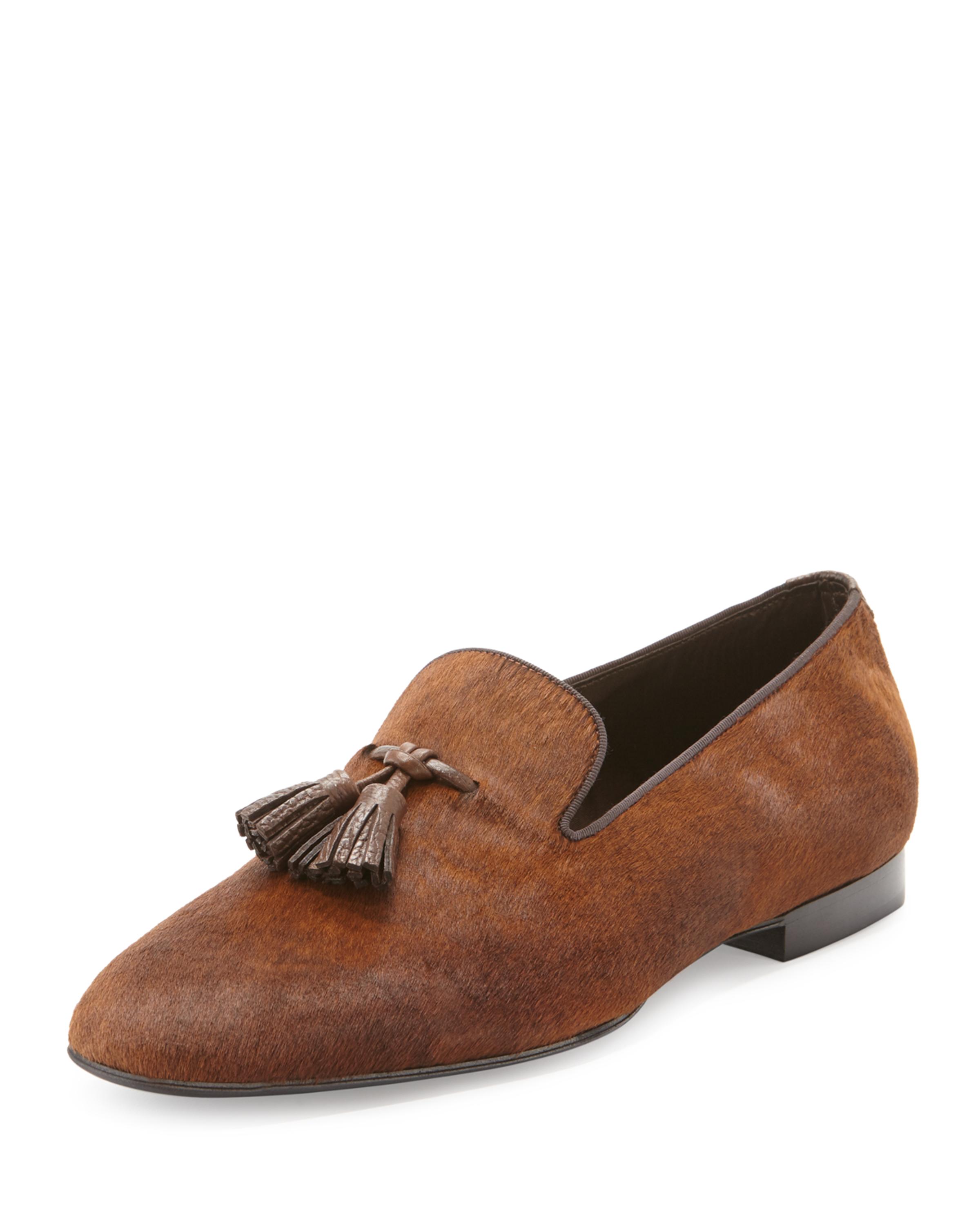 Tom Ford Chesterfield Floral-Print Calf Hair Tassel Loafer Laura Tassel Calf Hair Loafers - Snow Leopard | Talbots main image 2