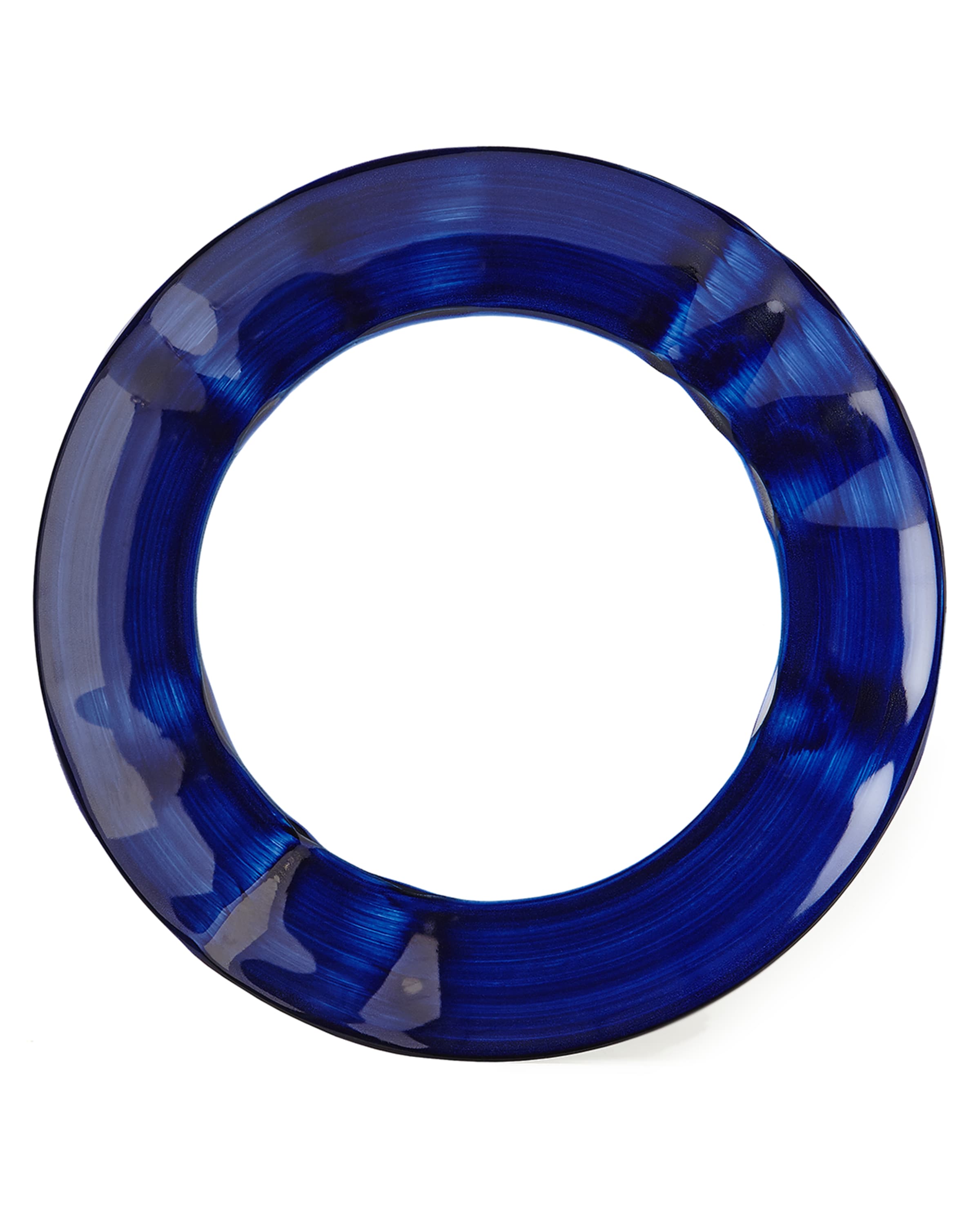 Neiman Marcus 12-Piece Cobalt Brushstroke Dinnerware Set