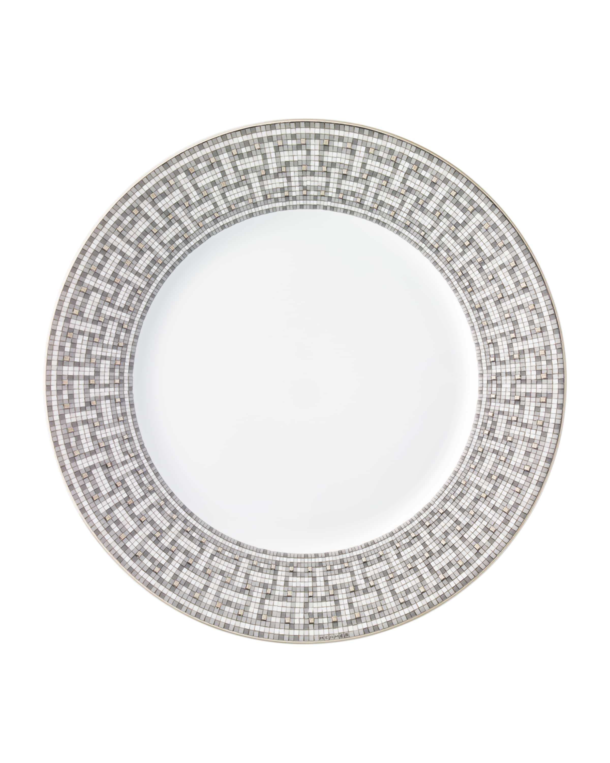 Hermes Mosaique au 24 Platinum Dinner Plate