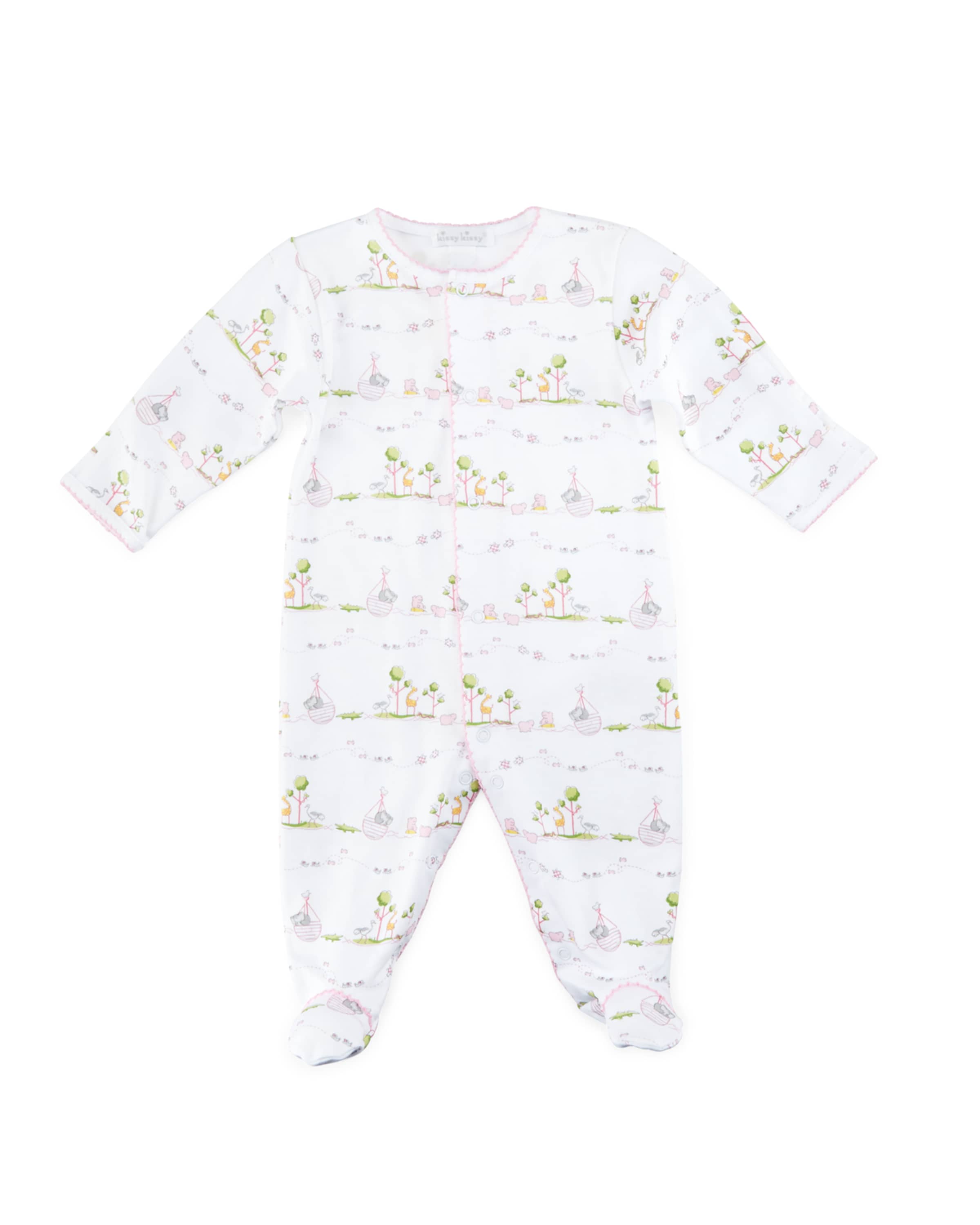 Kissy Kissy Noah's Ark Printed Footie Pajamas, Size Newborn-9 Months
