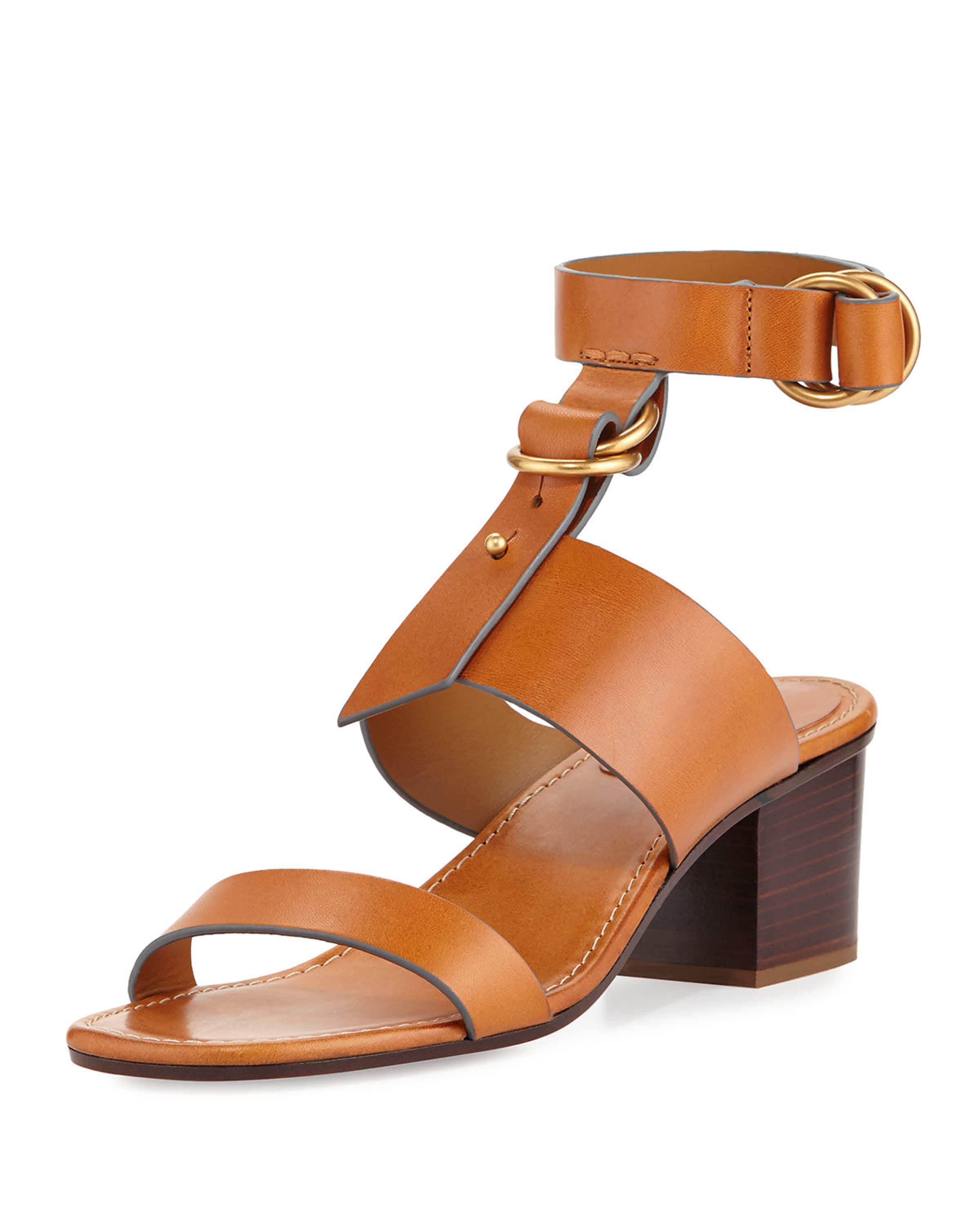Chloe Kingsley Leather T Strap Sandal Neiman Marcus