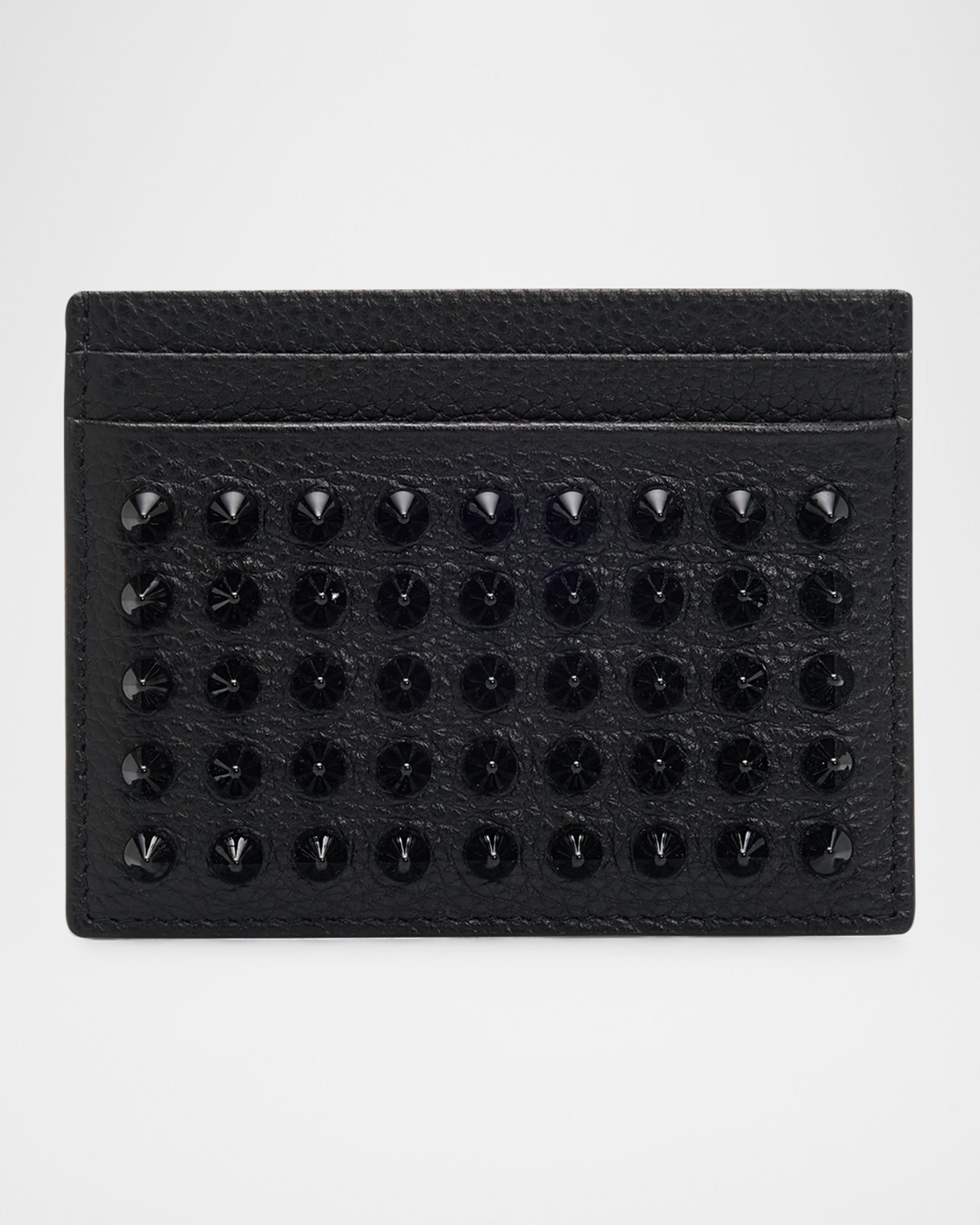 Christian Louboutin スタッズケース黒 Christian Louboutin Men's Kios Spiked Leather Card Case | Neiman