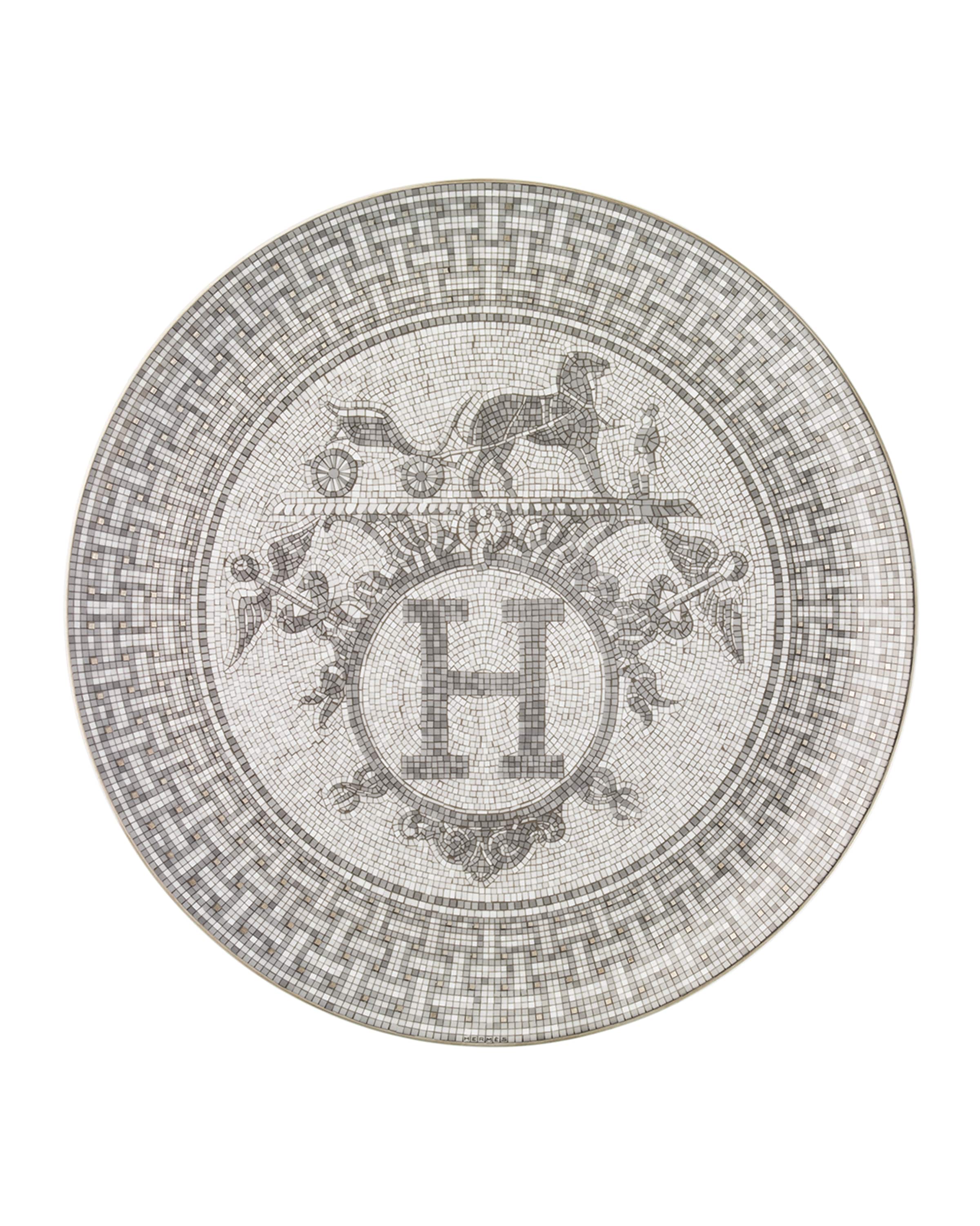 Hermes Mosaique au 24 Platinum Tart Platter