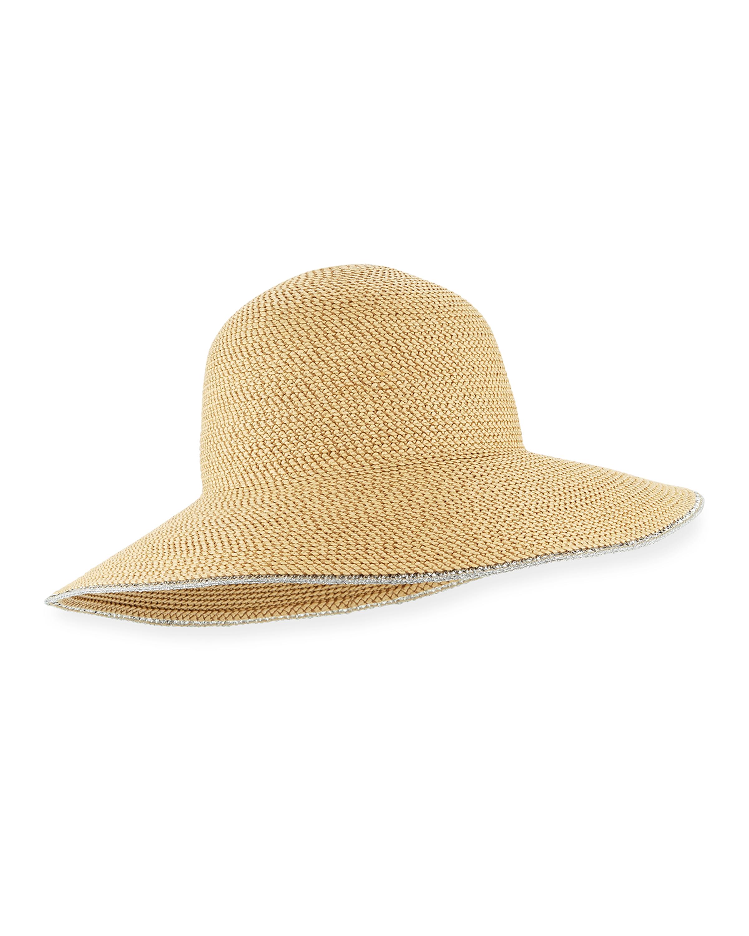 Eric Javits Full Coverage Hampton Squishee Packable Beach Sun Hat Bark Squishee® Bucket Hat | Straw Bucket Hat | Eric Javits main image 3