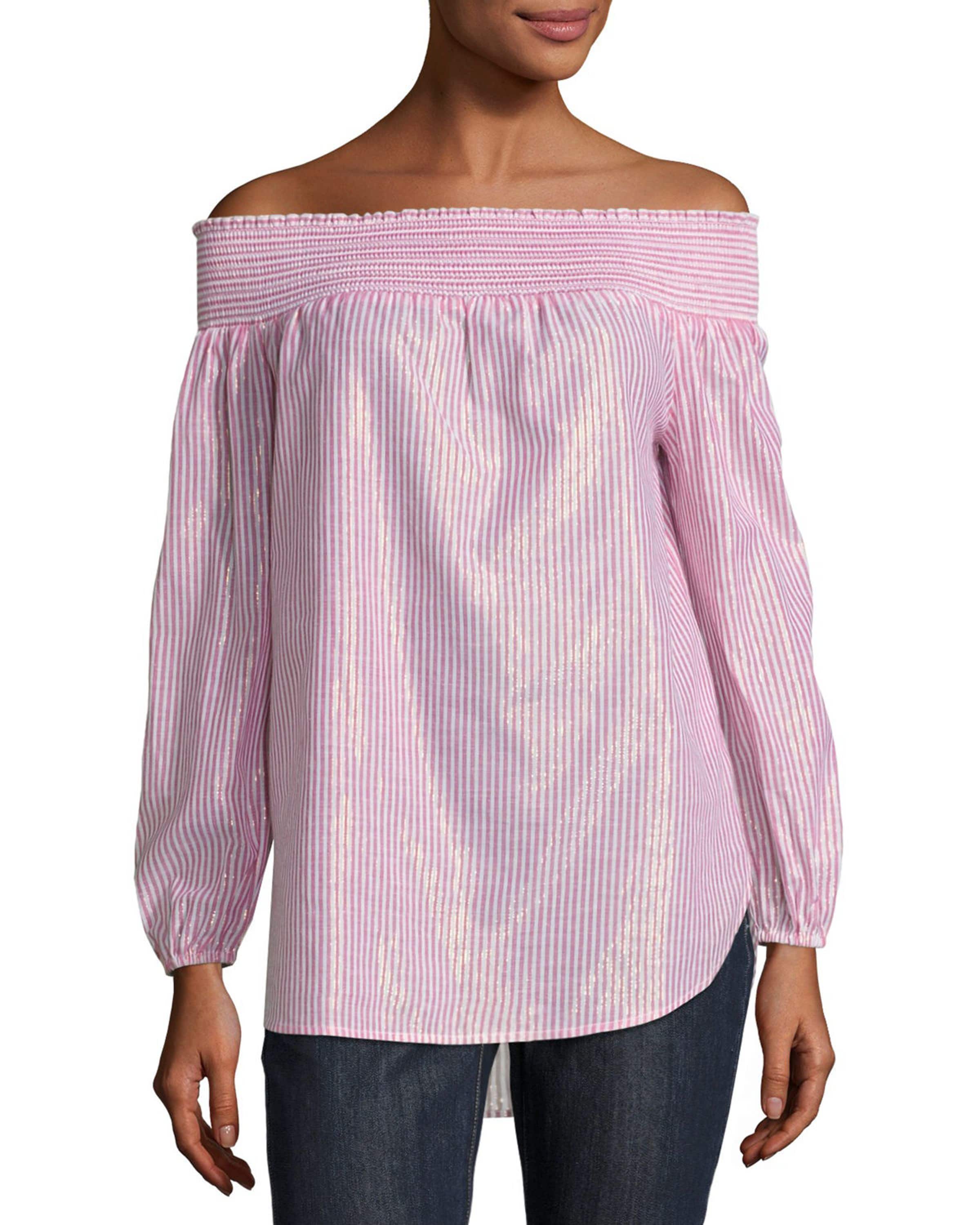 Metallic Stripe Top