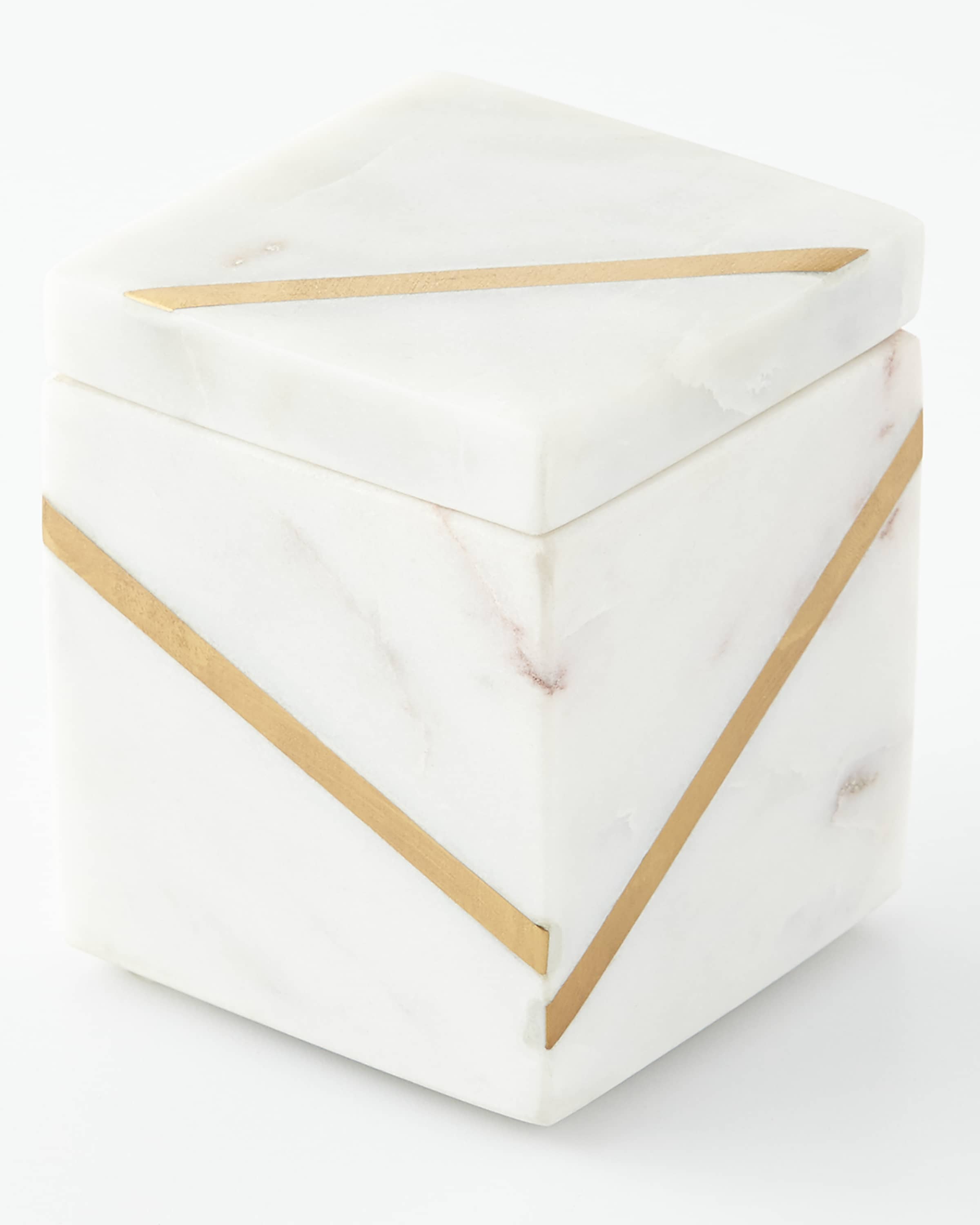 Kassatex Marble Brass Cotton Jar