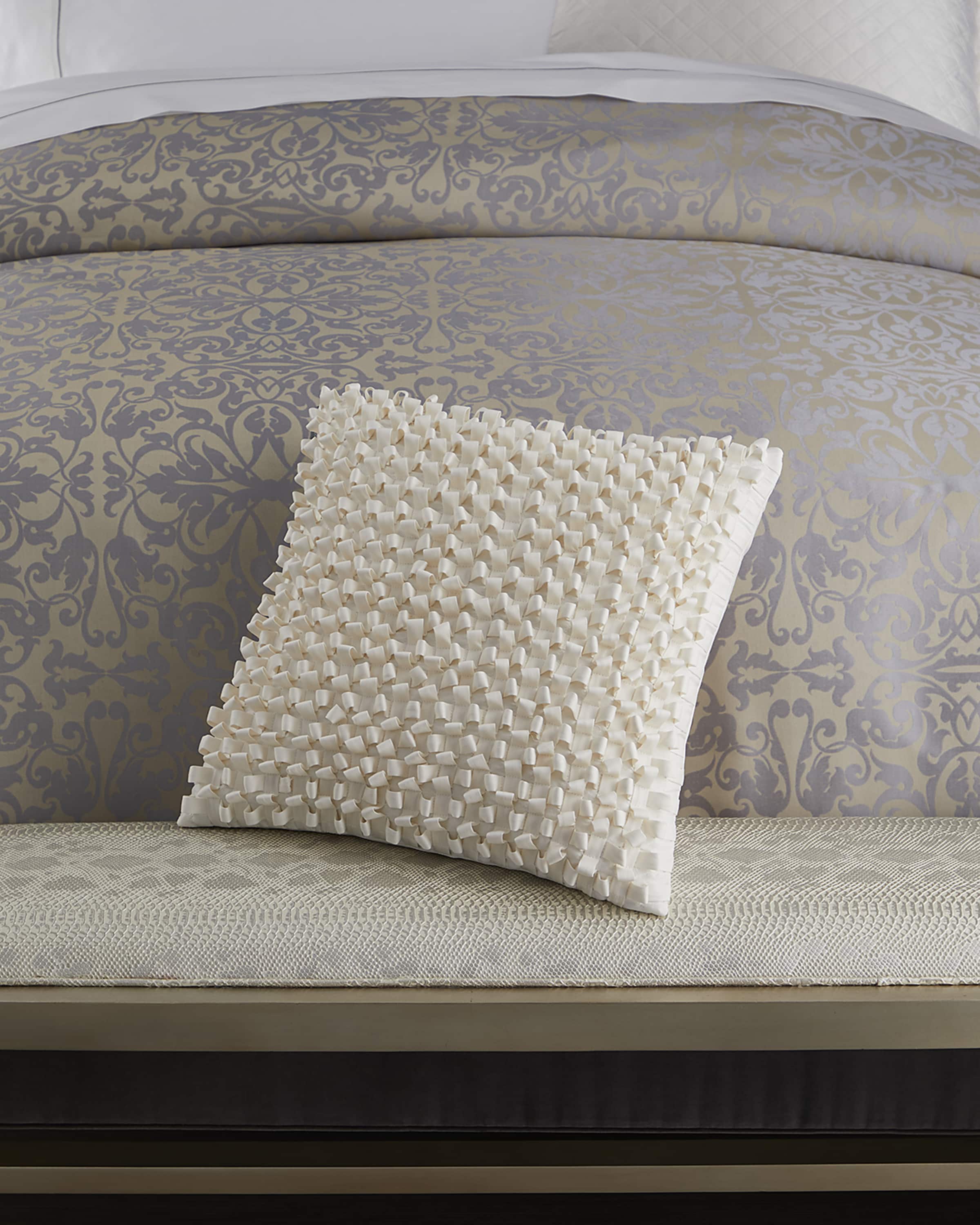 Lili Alessandra Ribbon Pillow, 20"Sq.