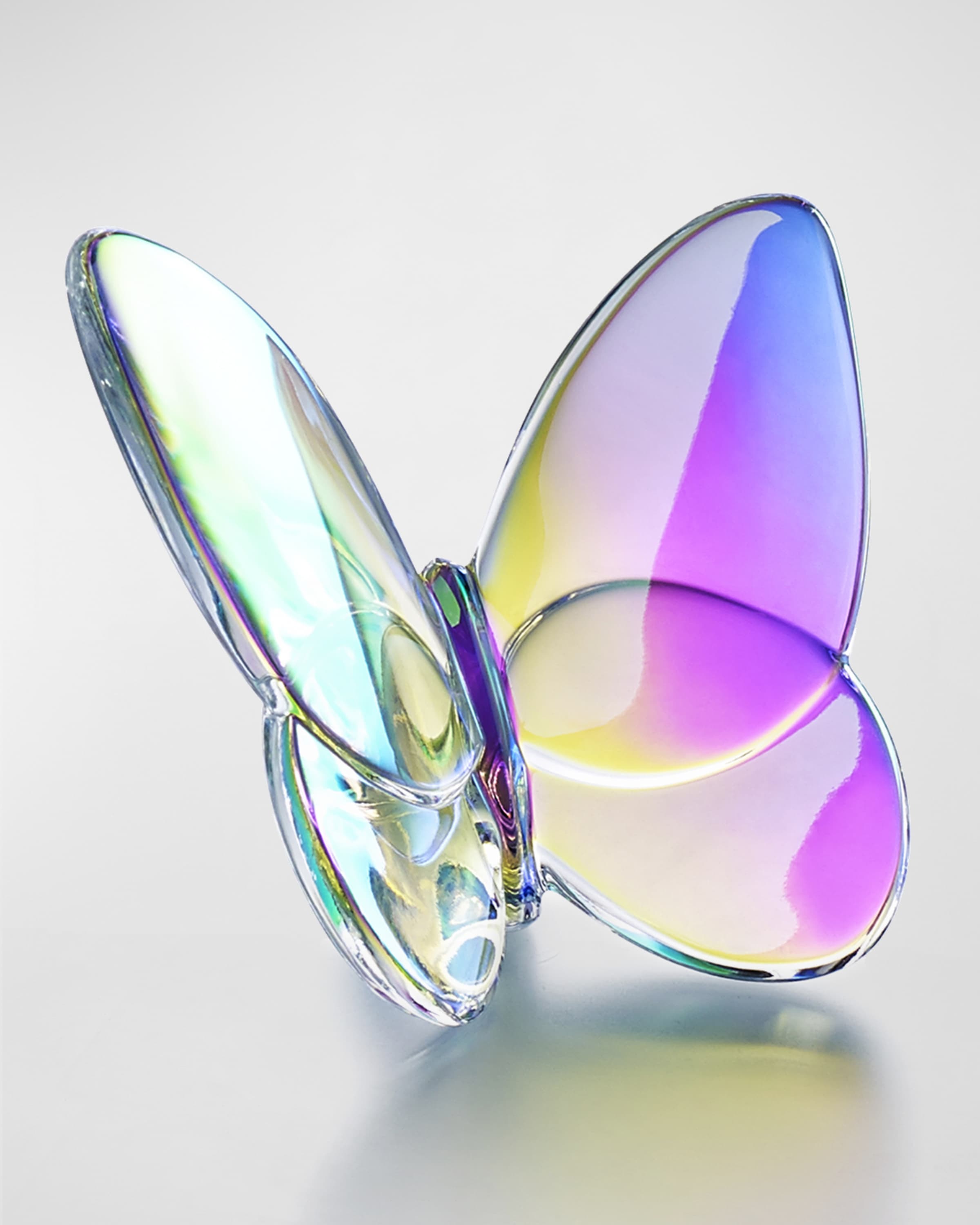 Baccarat 2.5" Lucky Crystal Iridescent Butterfly