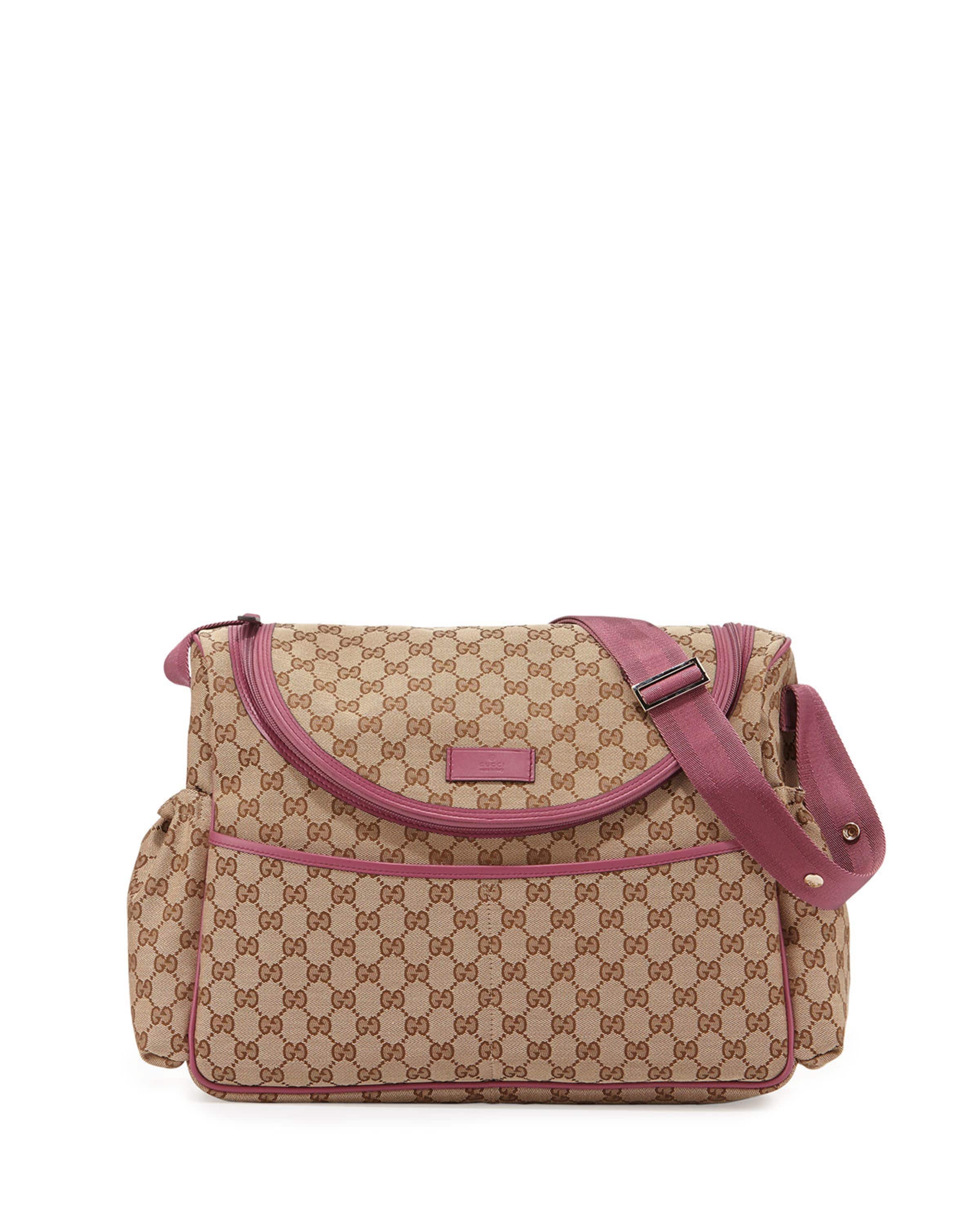 Gucci Travel Guccissima Print Diaper Bag w Changing Pad Neiman Marcus