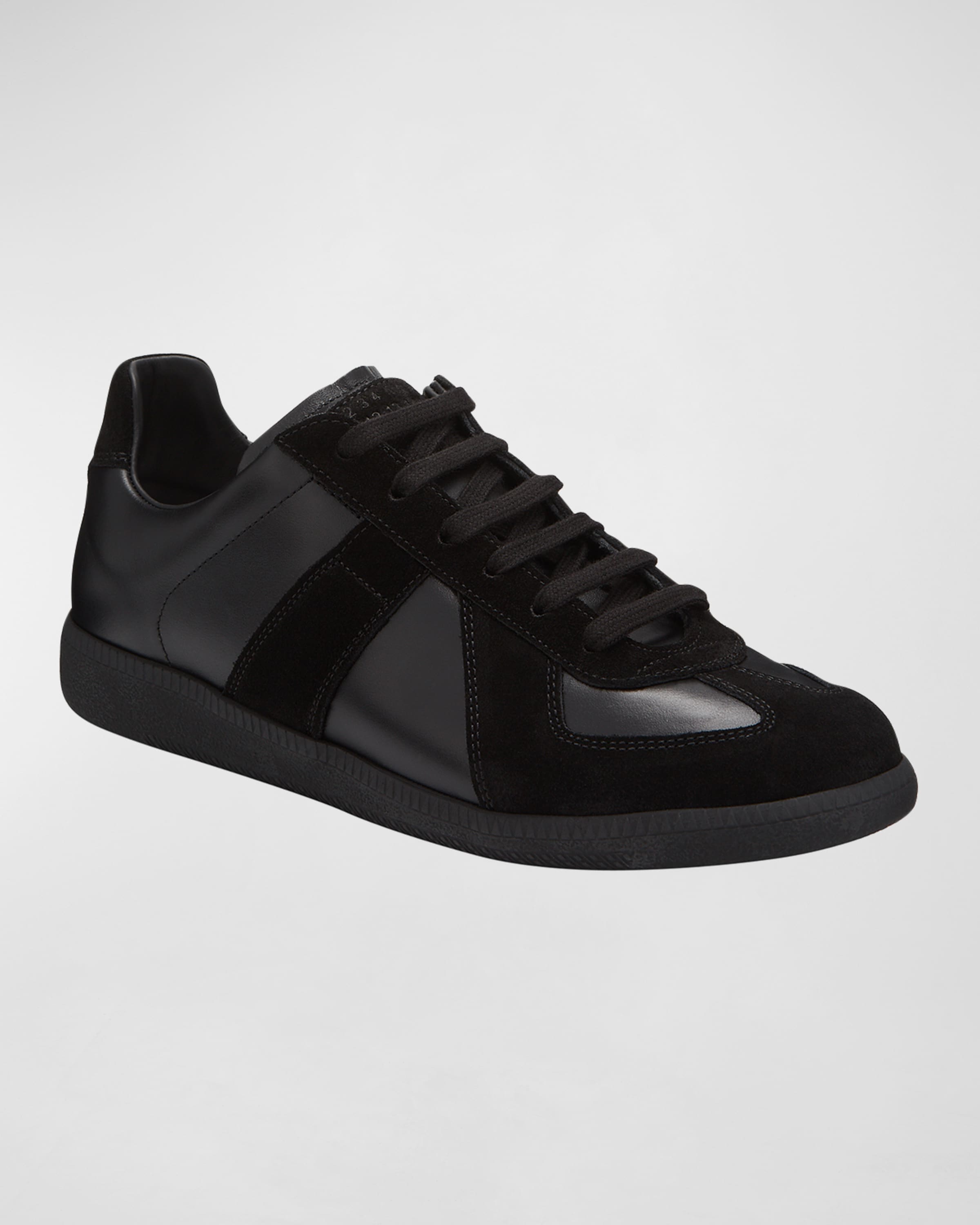 Men's Replica Leather Suede Low-Top Sneakers