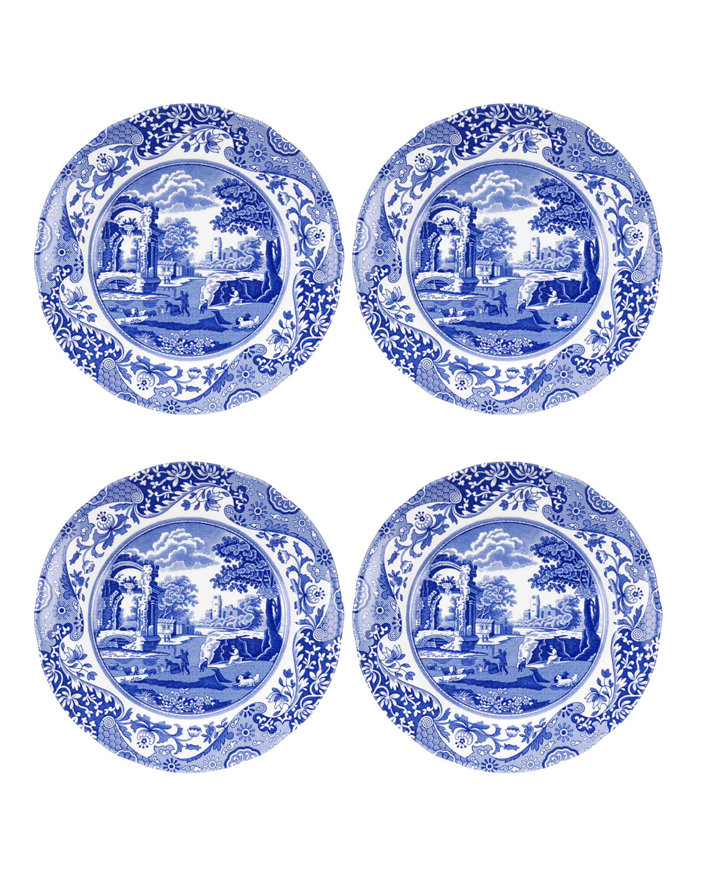 Spode Blue Italian Salad Plates, Set of 4