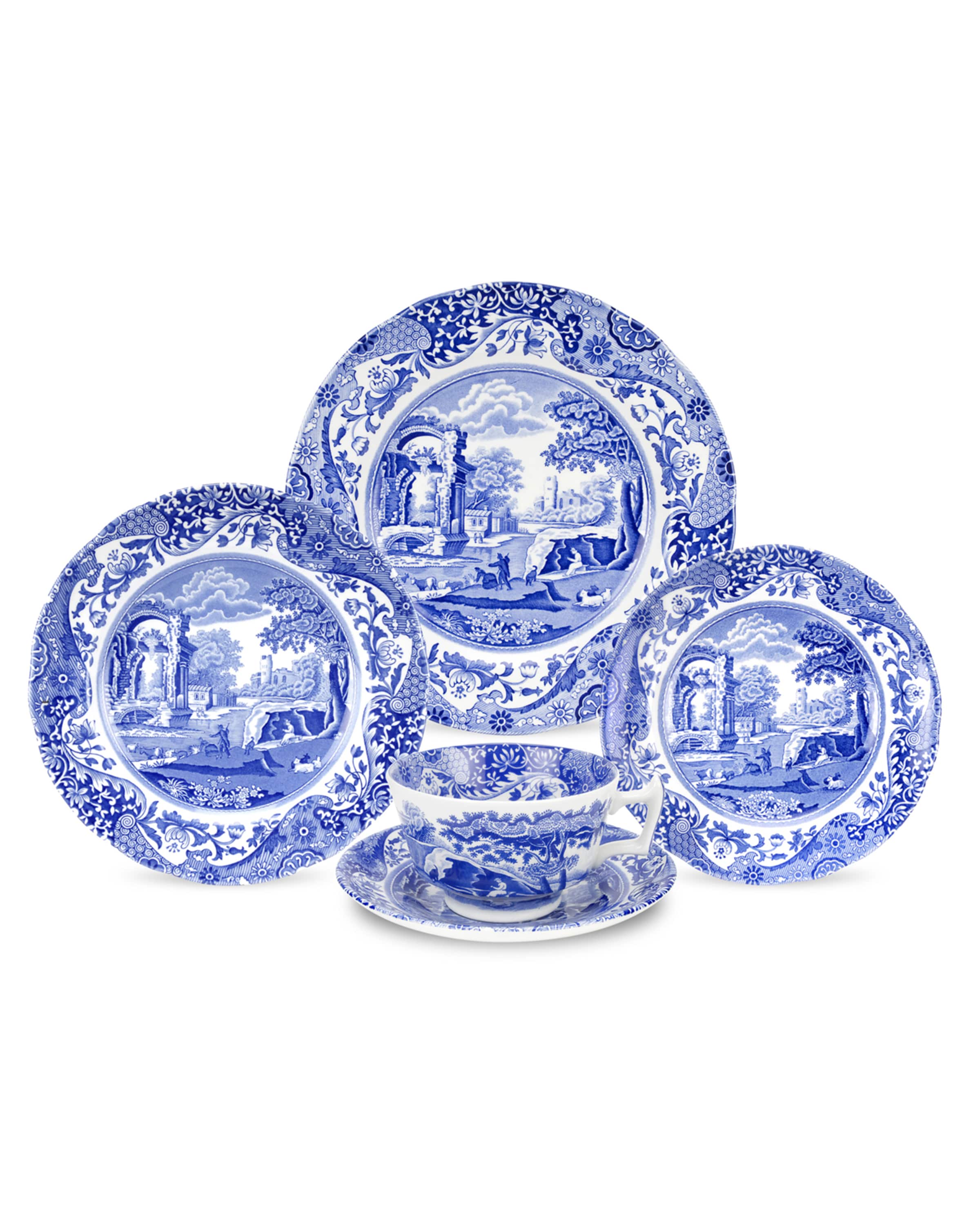 Spode Blue Italian 5-Piece Place Setting