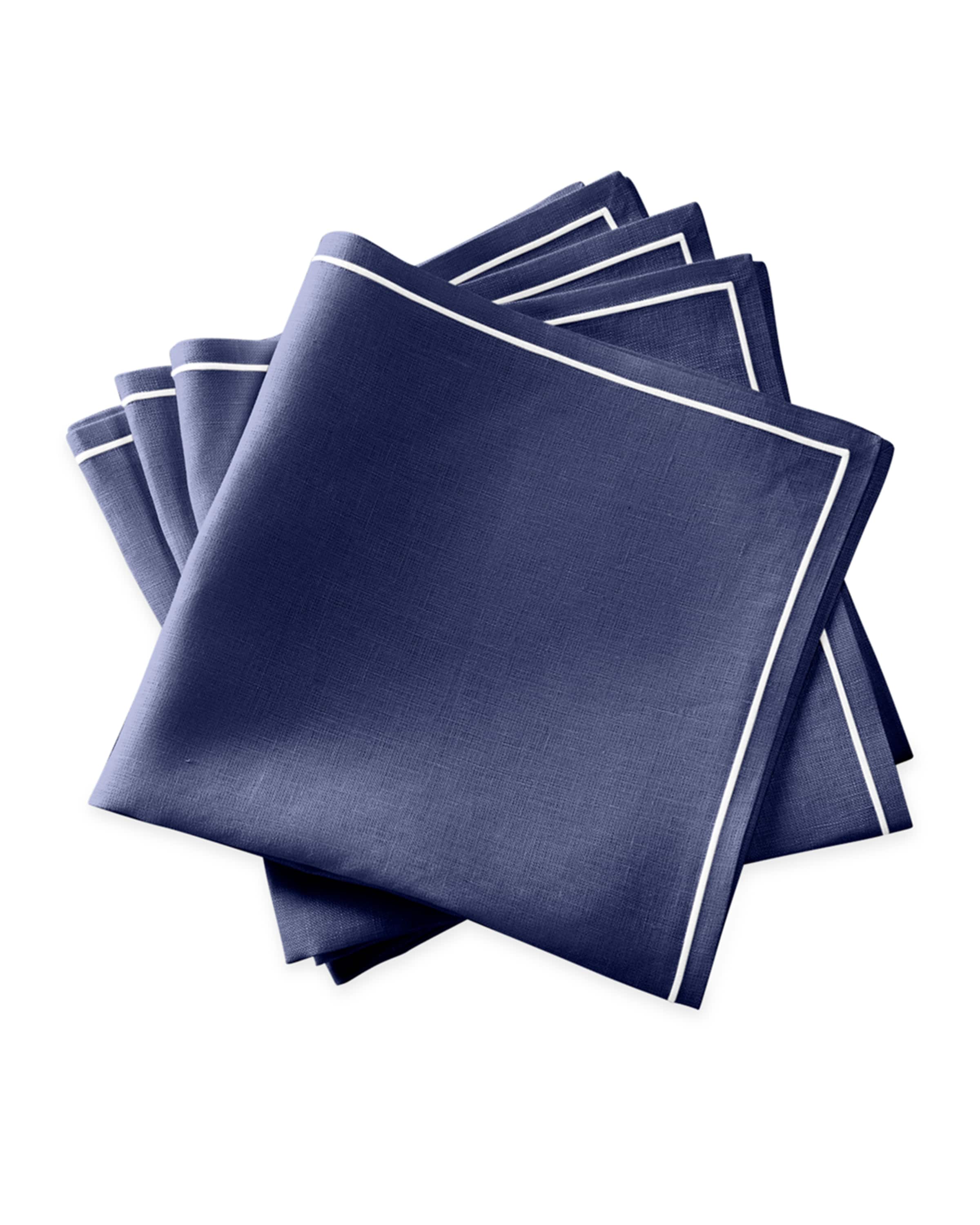 Matouk Casual Couture Satin Stitch Napkins, Set of 4
