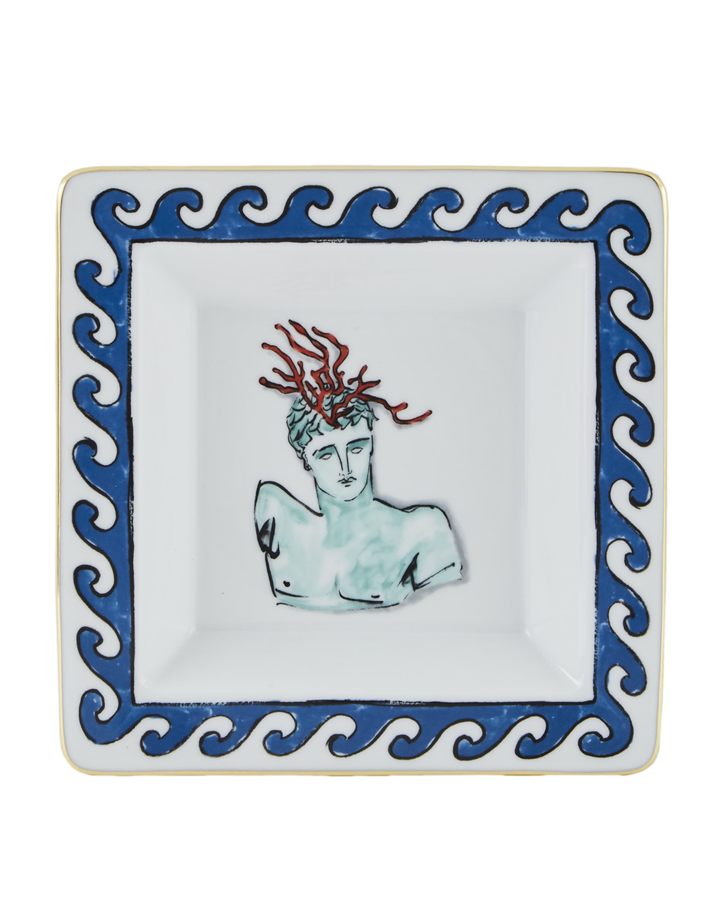 GINORI 1735 Neptune's Voyage Vide Poche Plate