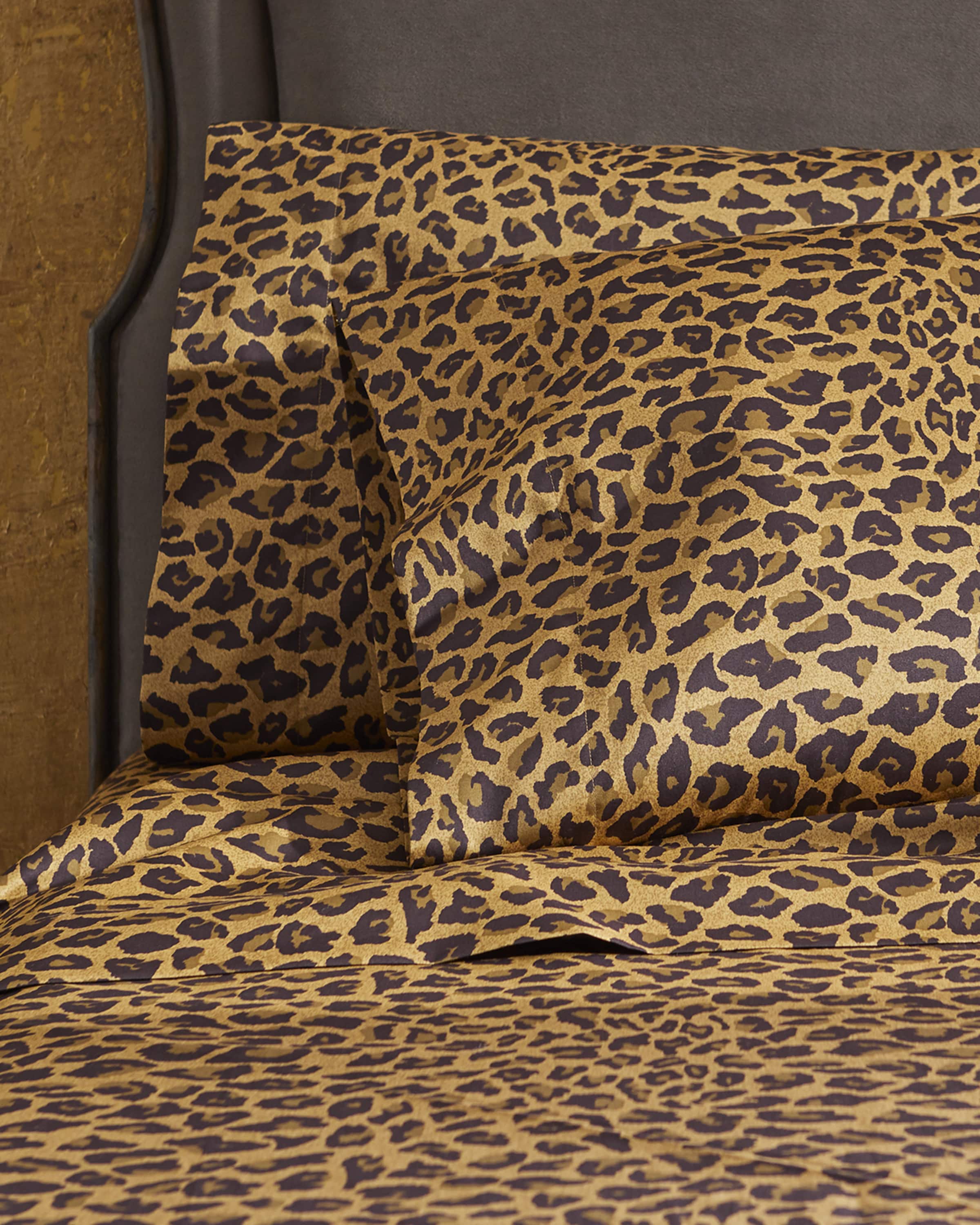 Home Treasures Leopard Print Standard Pillowcases, Set of 2